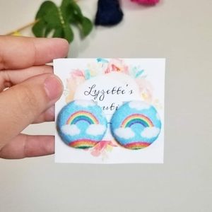 Rainbow stud earrings pride month